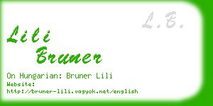 lili bruner business card